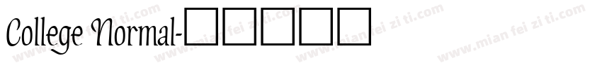 College Normal字体转换